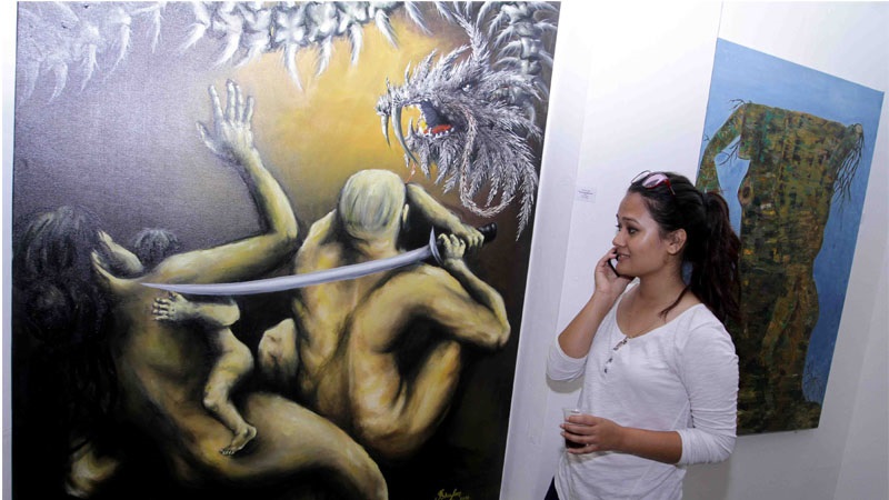 कला नेपाल आर्ट काउन्सिलमा प्रदर्शनी शुरु 