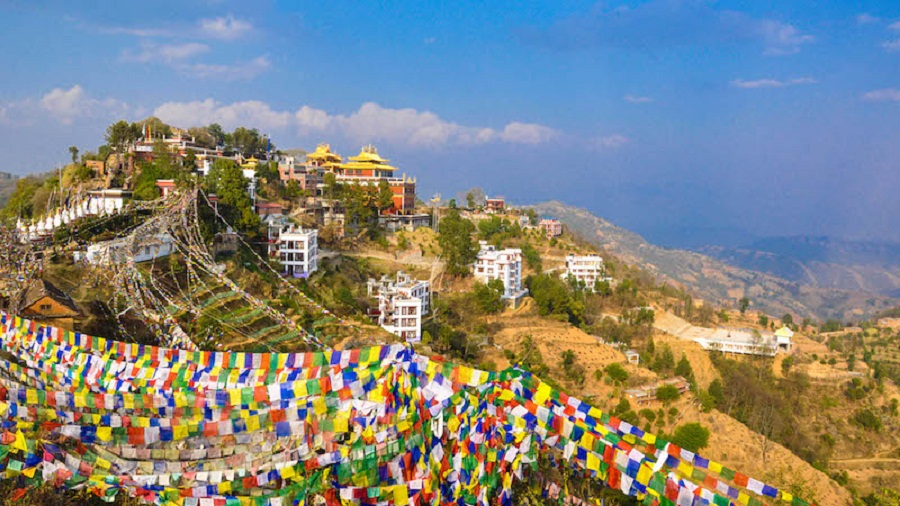 काभ्रेपलाञ्चोकमा नमोबुद्ध जात्राः बौद्ध धर्मावलम्बीको घुइँचोे