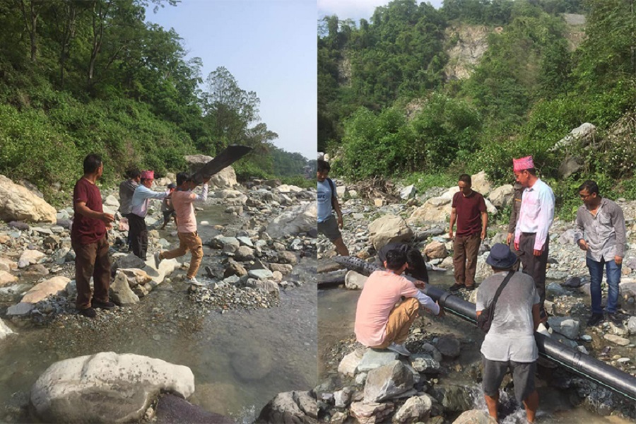 विजयको अविर नपोछी सर्दु जलाधार क्षेत्रमा पुगे धरानका नवनिर्वाचित मेयर