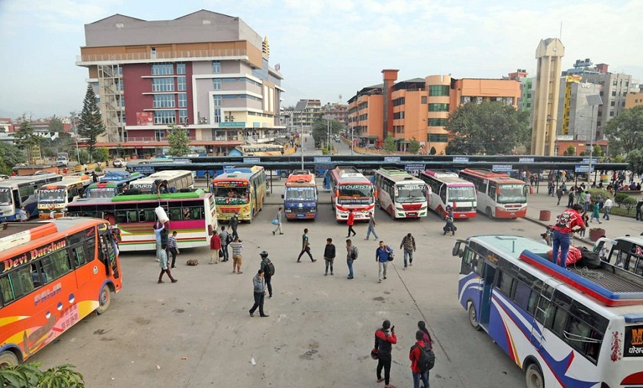 Kathmandu new buspark dashain